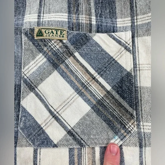 Vintage Gate Heavy Duty Outdoor Ranch Chore Flannel Shirt Mens Large USA Plaid - Picture 12 of 15